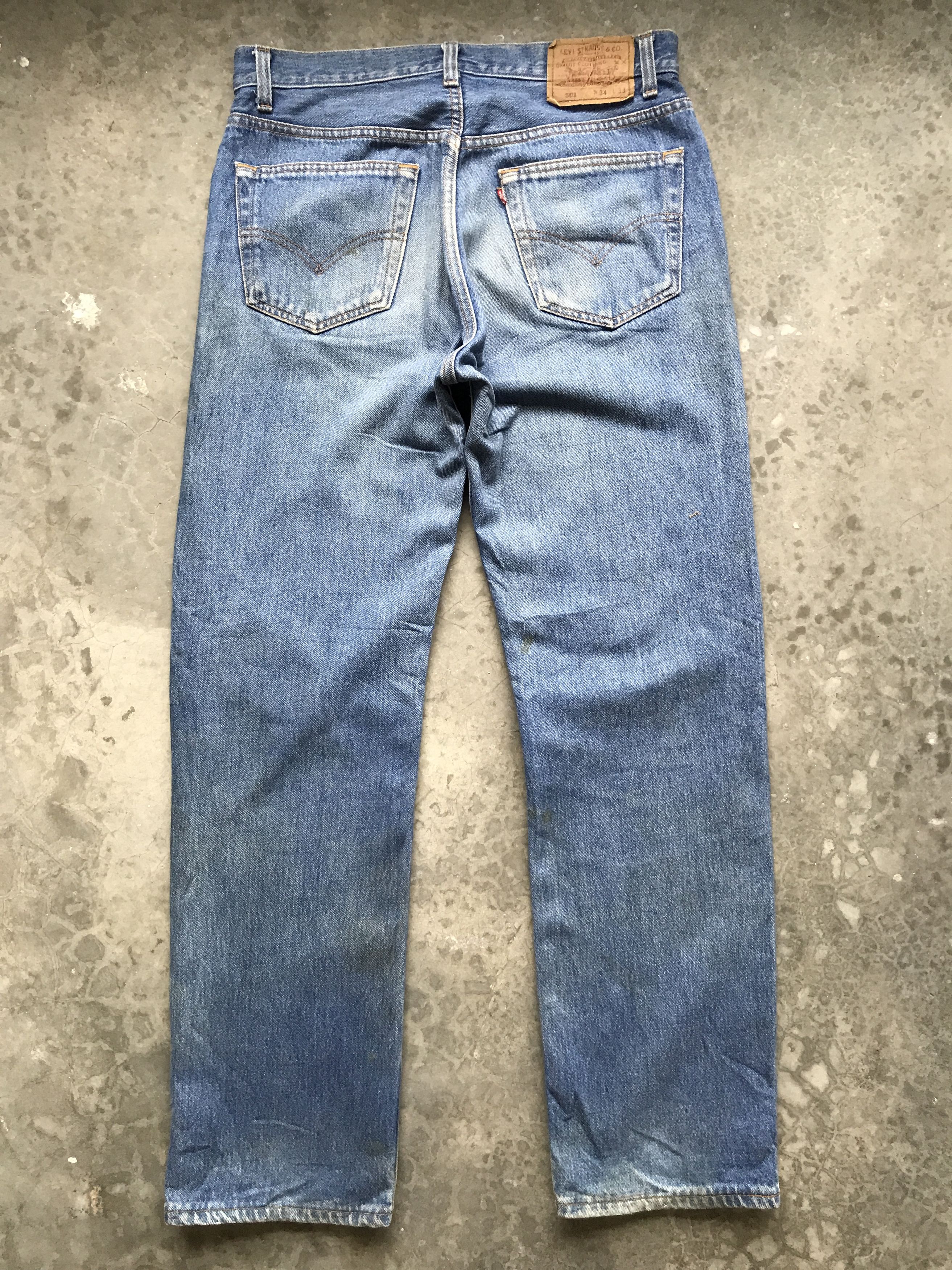 Levi's VLEV18 - Vintage 90s Blue Wash Levis 501 Denim Size US 32 / EU 48 - 9 Thumbnail