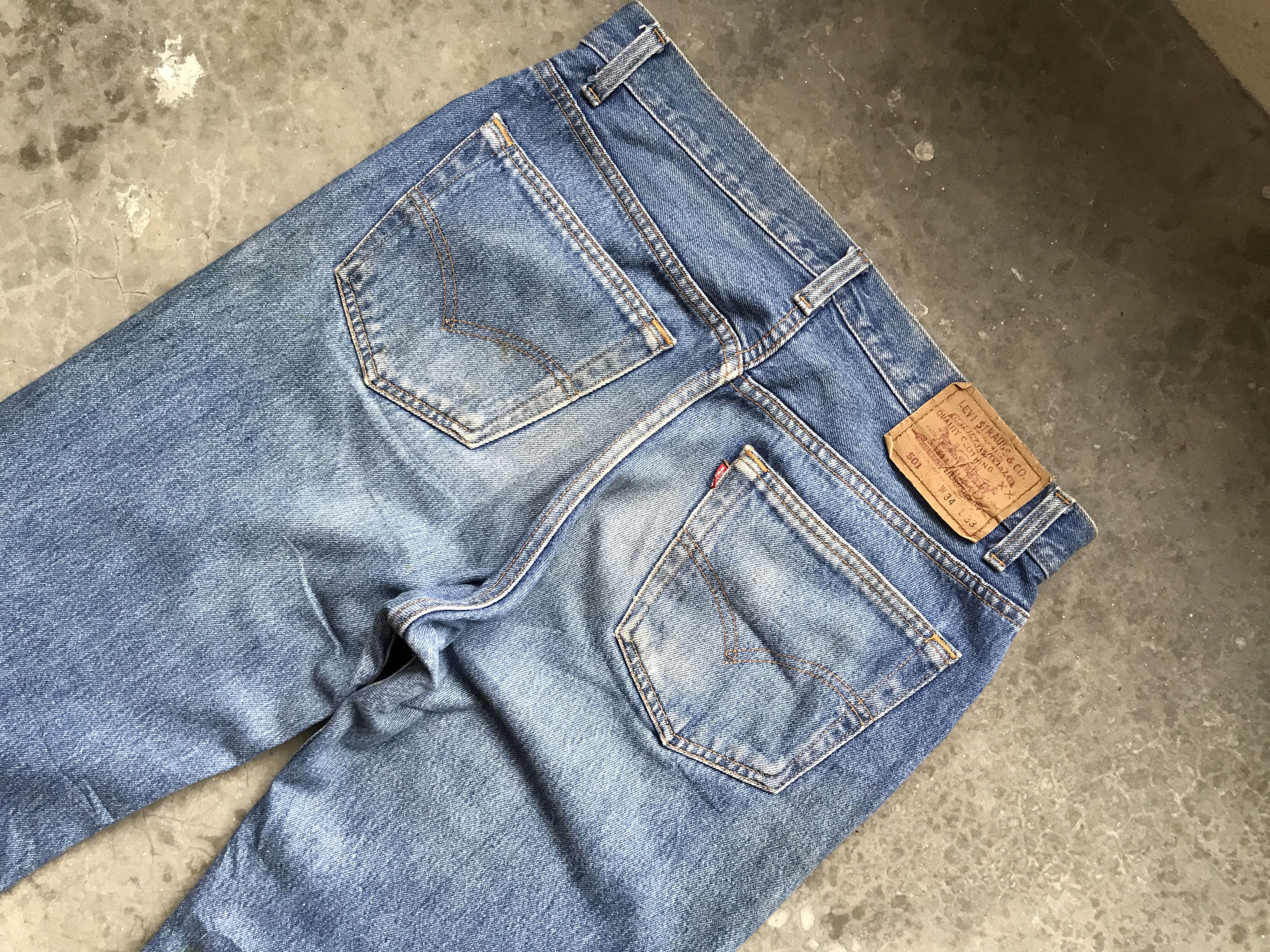 Levi's VLEV18 - Vintage 90s Blue Wash Levis 501 Denim Size US 32 / EU 48 - 10 Thumbnail