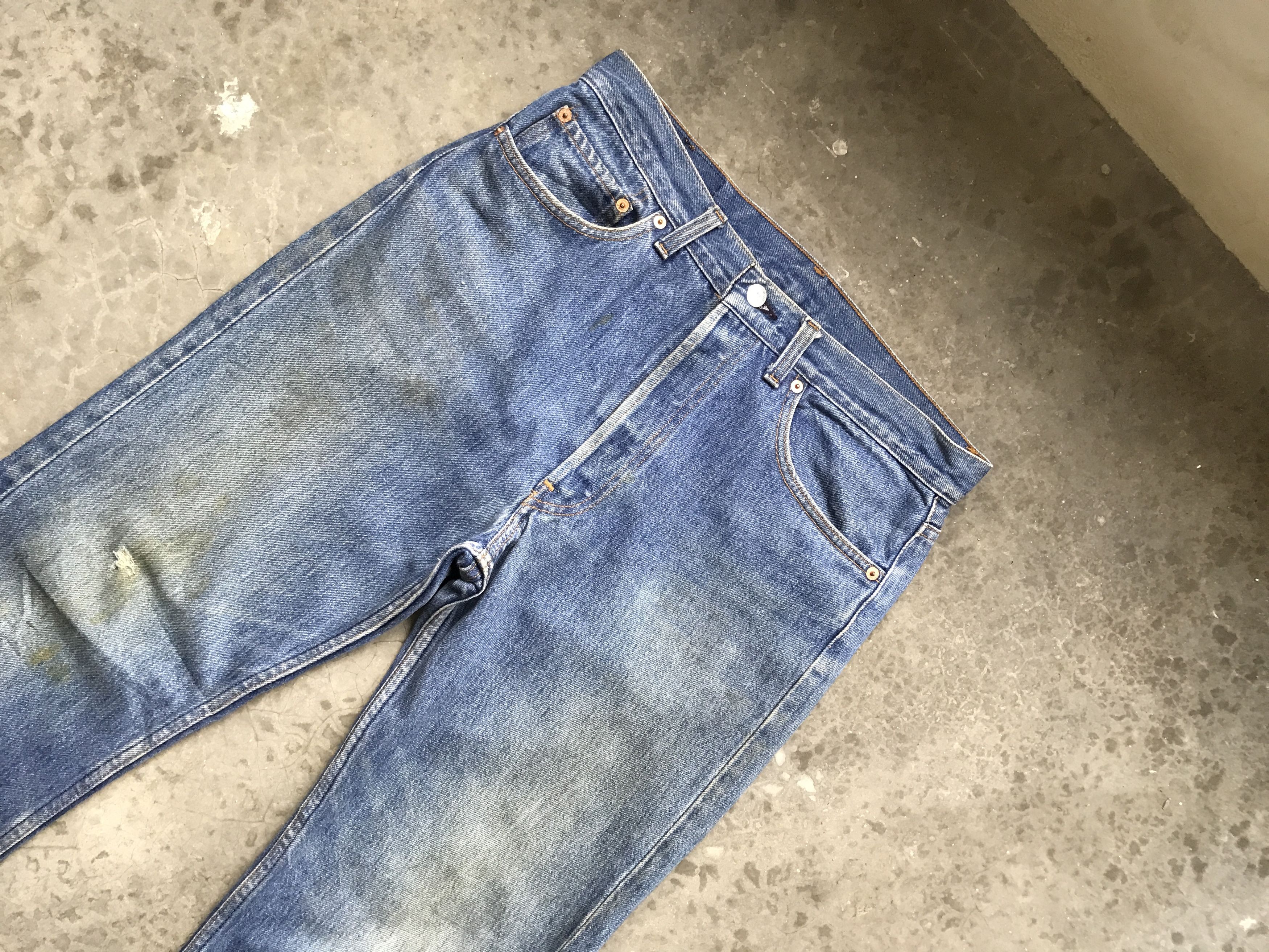 Levi's VLEV18 - Vintage 90s Blue Wash Levis 501 Denim Size US 32 / EU 48 - 2 Thumbnail