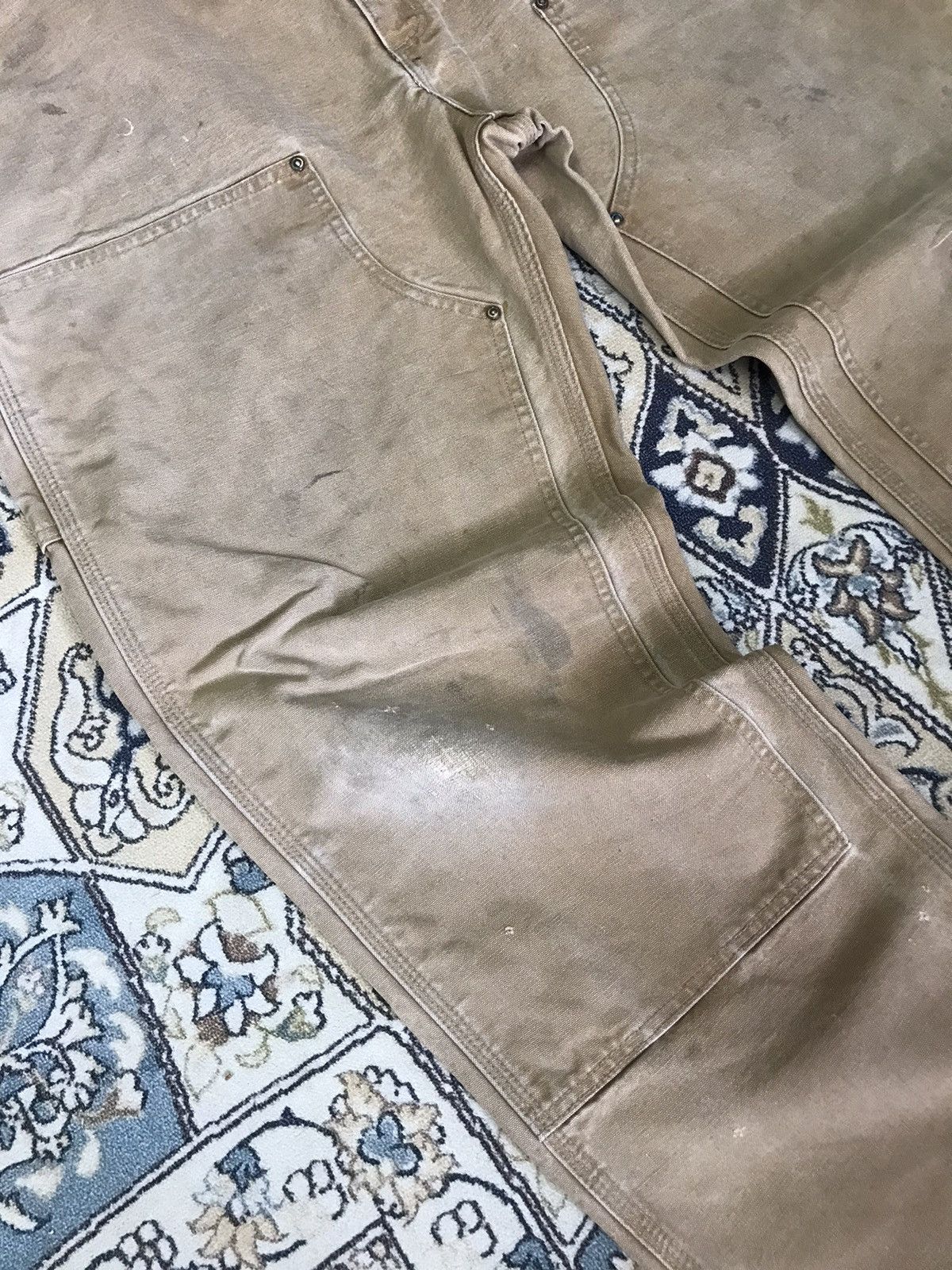 Carhartt Vintage 90s Carhartt Double Knee Distressed Cargo Pants Size US 39 - 4 Thumbnail