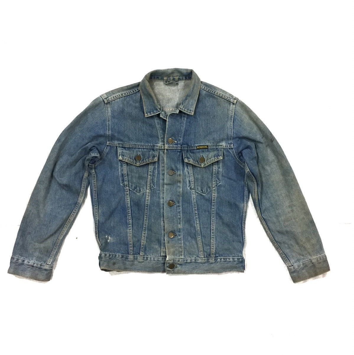 Denime Vintage 90s distress trucker jacket bobson Size US M / EU 48-50 / 2 - 1 Thumbnail