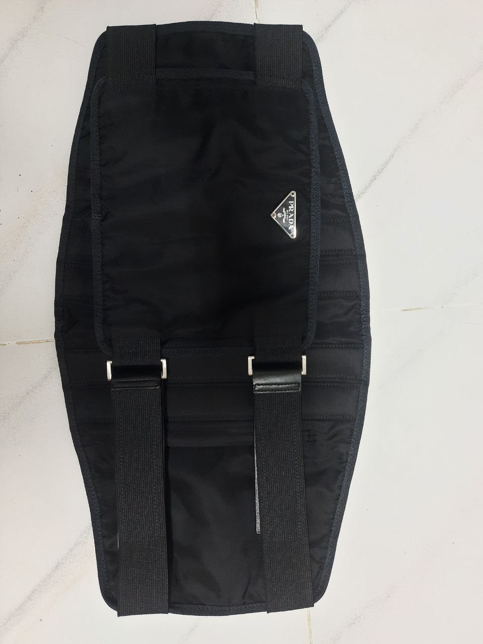 image of Prada Ss99 Waist Utility Cross Body Chest Bag in Black, Men's
