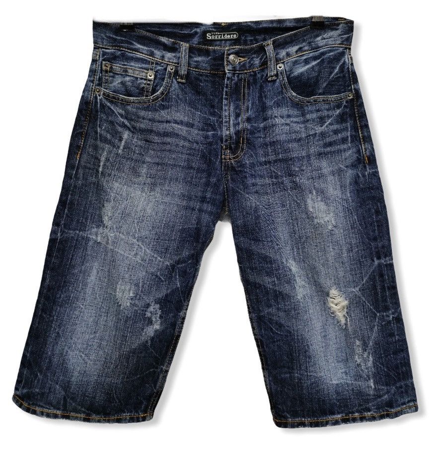Japanese Brand SORRIDERE Indian Chief Head SKULL Embroidery Denim Shorts Size US 30 / EU 46 - 3 Thumbnail