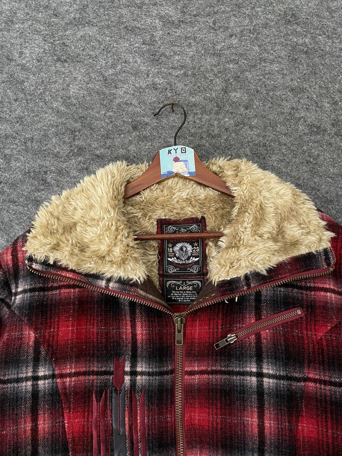 Japanese Brand GERONIMO RED INDIAN TRIBE CHORE SHEARLING JACKET Size US L / EU 52-54 / 3 - 3 Thumbnail