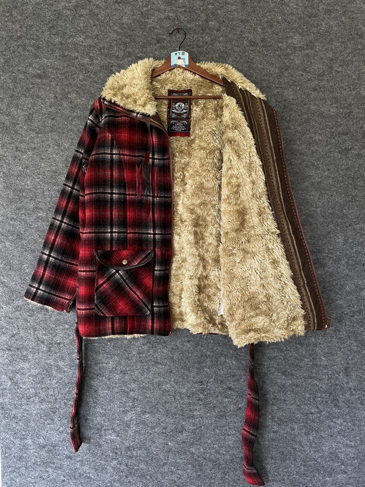 Japanese Brand GERONIMO RED INDIAN TRIBE CHORE SHEARLING JACKET Size US L / EU 52-54 / 3 - 7 Thumbnail