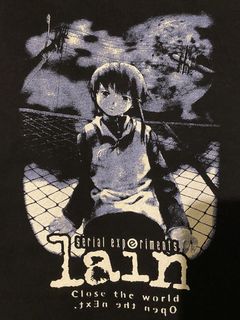 serial experiments lain T-shirt INFOPNOGRAPHY L SIZE ANIME Rare