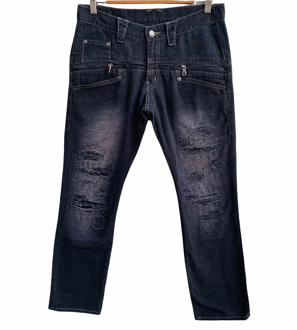 Japanese Brand Japanese Brand PPFM Distressed Buckle Back Size US 29 - 1 Thumbnail