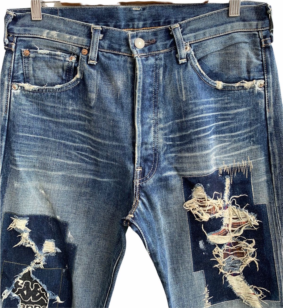 Levi's Vintage Levis 501 Big E selvedge redline patchwork Kappa Size US 32 / EU 48 - 7 Thumbnail