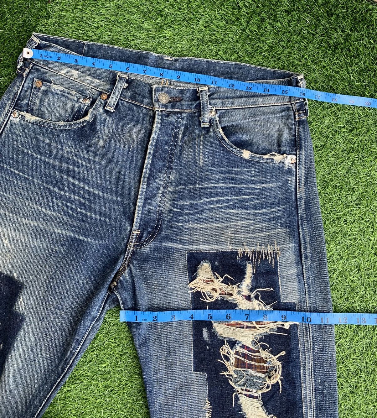 Levi's Vintage Levis 501 Big E selvedge redline patchwork Kappa Size US 32 / EU 48 - 12 Thumbnail