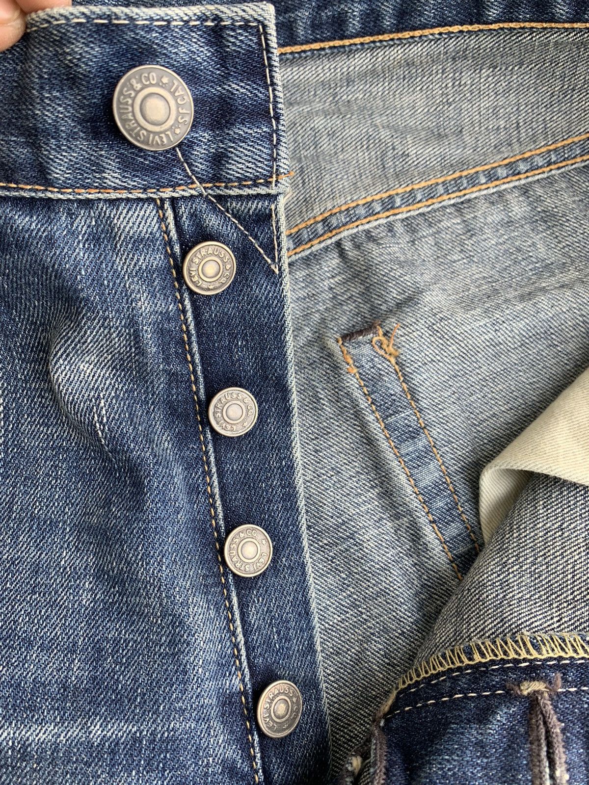 Levi's Vintage Levis 501 Big E selvedge redline patchwork Kappa Size US 32 / EU 48 - 14 Thumbnail