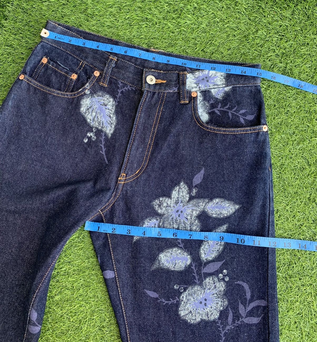 Japanese Brand 🌸 🌺 Japanese Brand PPFM Printed Flowers Denim Jeans Size US 30 / EU 46 - 12 Thumbnail