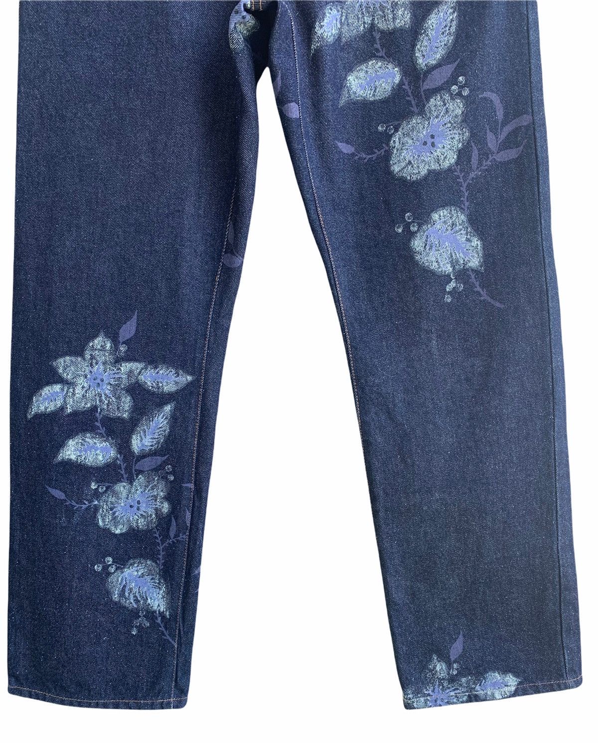 Japanese Brand 🌸 🌺 Japanese Brand PPFM Printed Flowers Denim Jeans Size US 30 / EU 46 - 4 Thumbnail