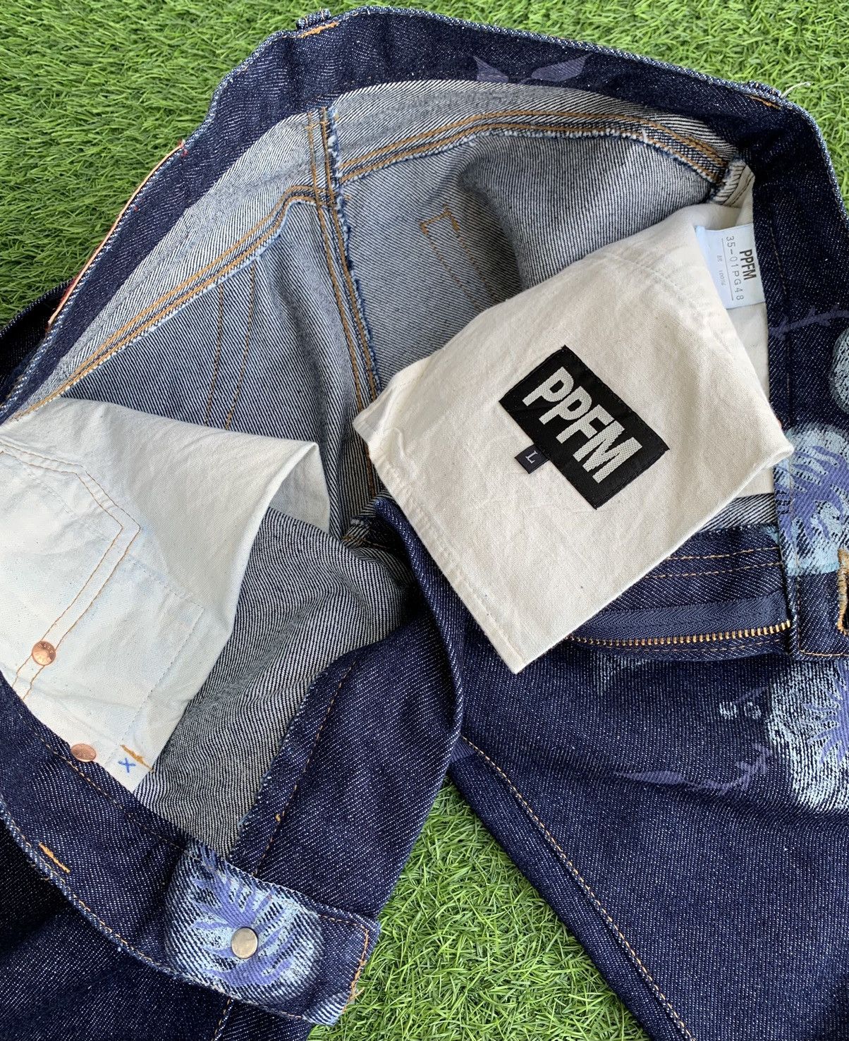 Japanese Brand 🌸 🌺 Japanese Brand PPFM Printed Flowers Denim Jeans Size US 30 / EU 46 - 10 Thumbnail