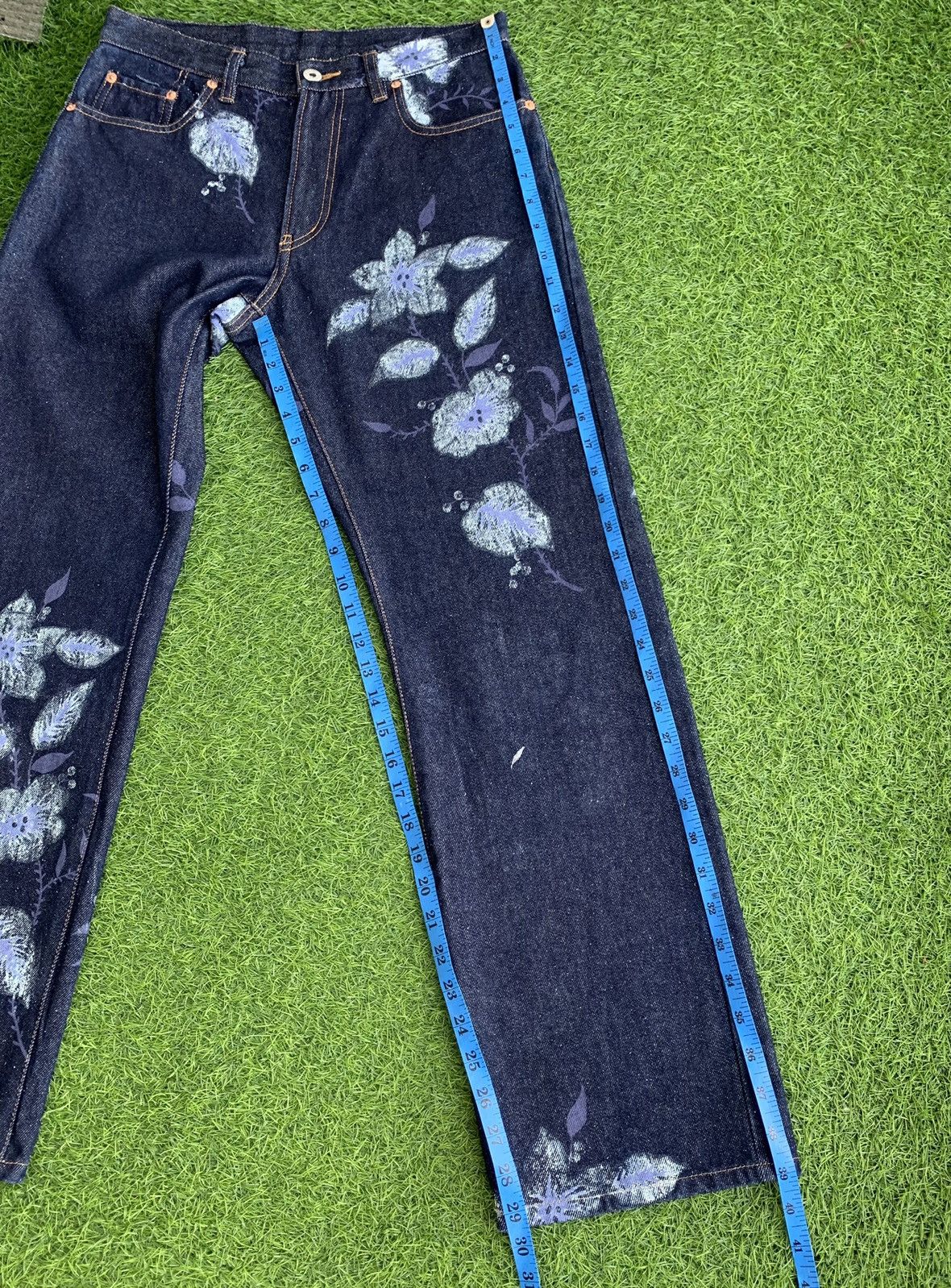 Japanese Brand 🌸 🌺 Japanese Brand PPFM Printed Flowers Denim Jeans Size US 30 / EU 46 - 14 Thumbnail