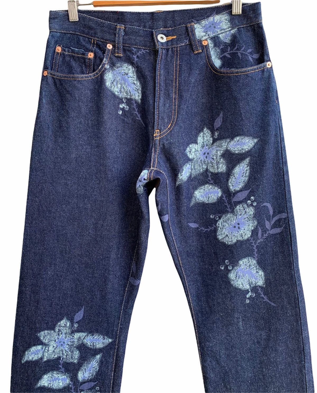 Japanese Brand 🌸 🌺 Japanese Brand PPFM Printed Flowers Denim Jeans Size US 30 / EU 46 - 7 Thumbnail