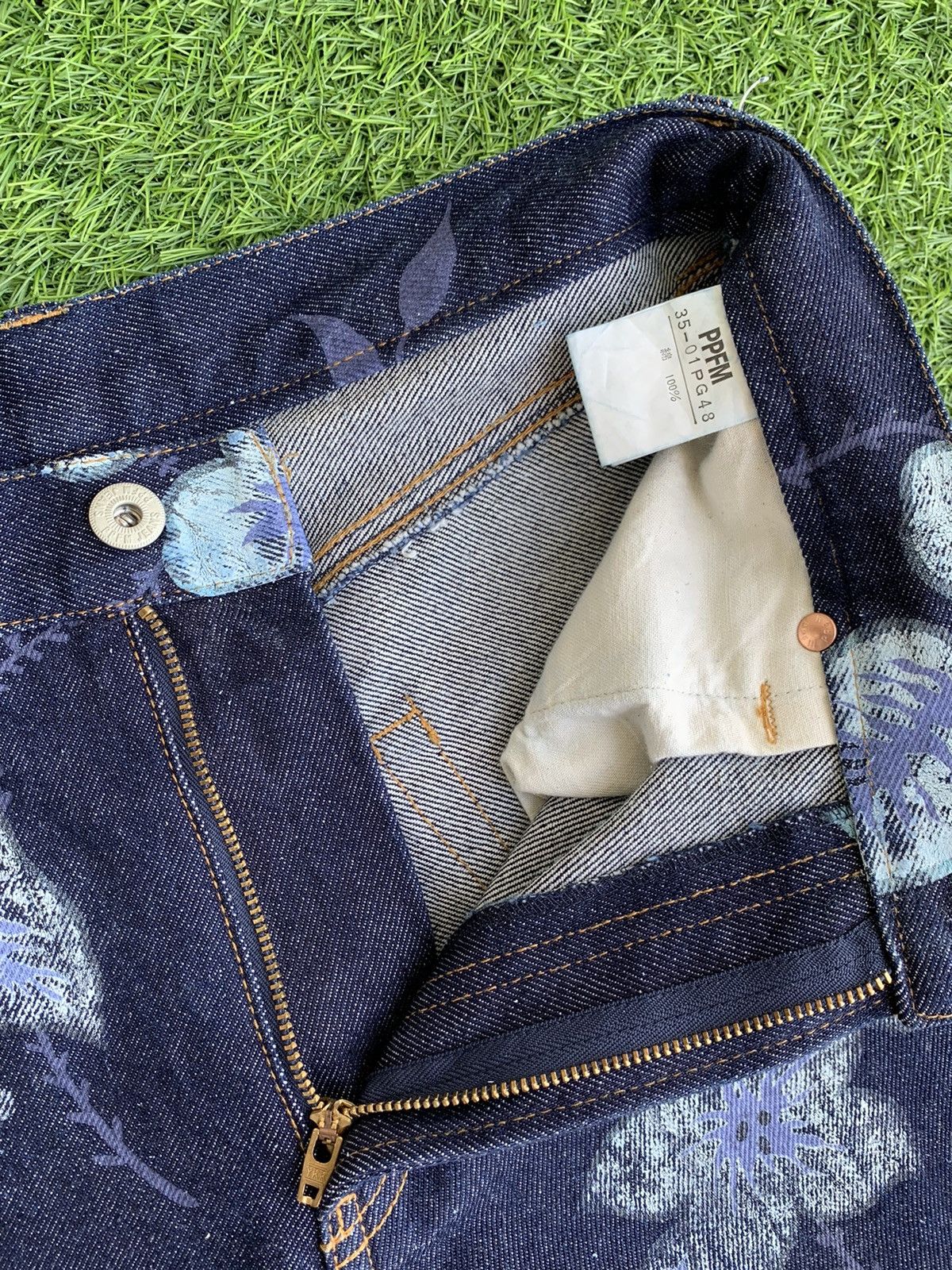 Japanese Brand 🌸 🌺 Japanese Brand PPFM Printed Flowers Denim Jeans Size US 30 / EU 46 - 11 Thumbnail
