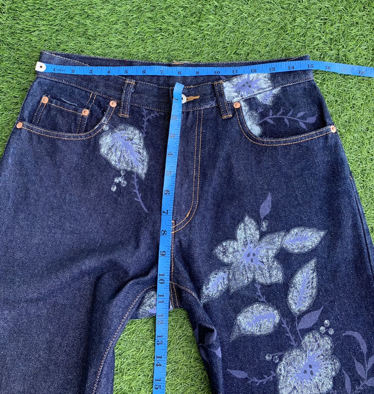 Japanese Brand 🌸 🌺 Japanese Brand PPFM Printed Flowers Denim Jeans Size US 30 / EU 46 - 13 Thumbnail