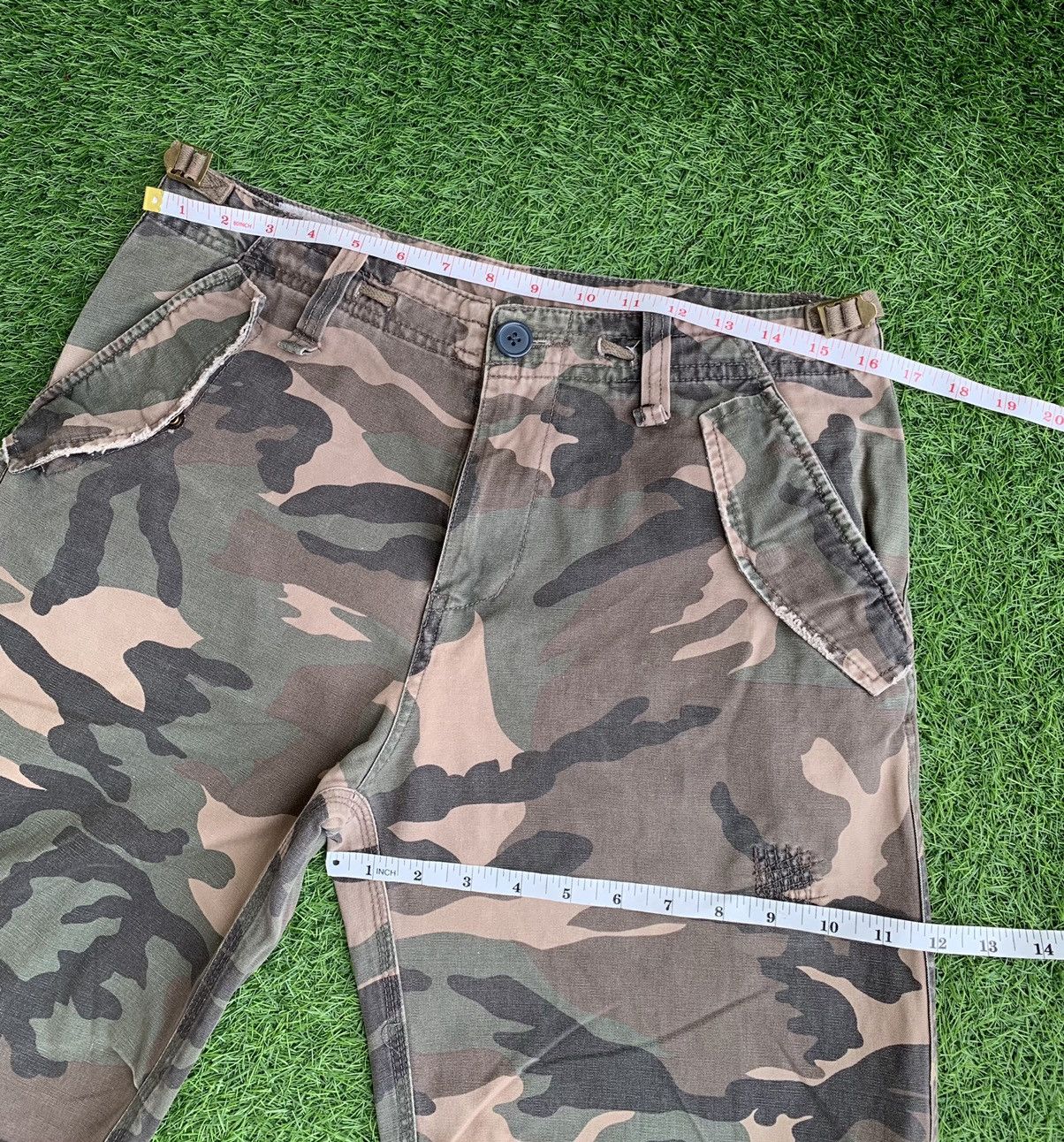 Japanese Brand Cargo Pants multiple Pocket Woodland Camo Hunter Size US 32 / EU 48 - 17 Thumbnail