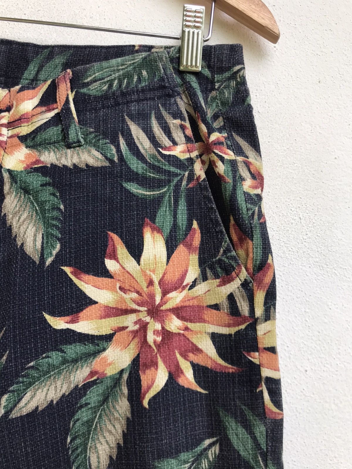 Indigo × Japanese Brand × NANO universe Rare🔥Nano Universe Indigo Sashiko Florals Flower Pants Size US 31 - 12 Thumbnail