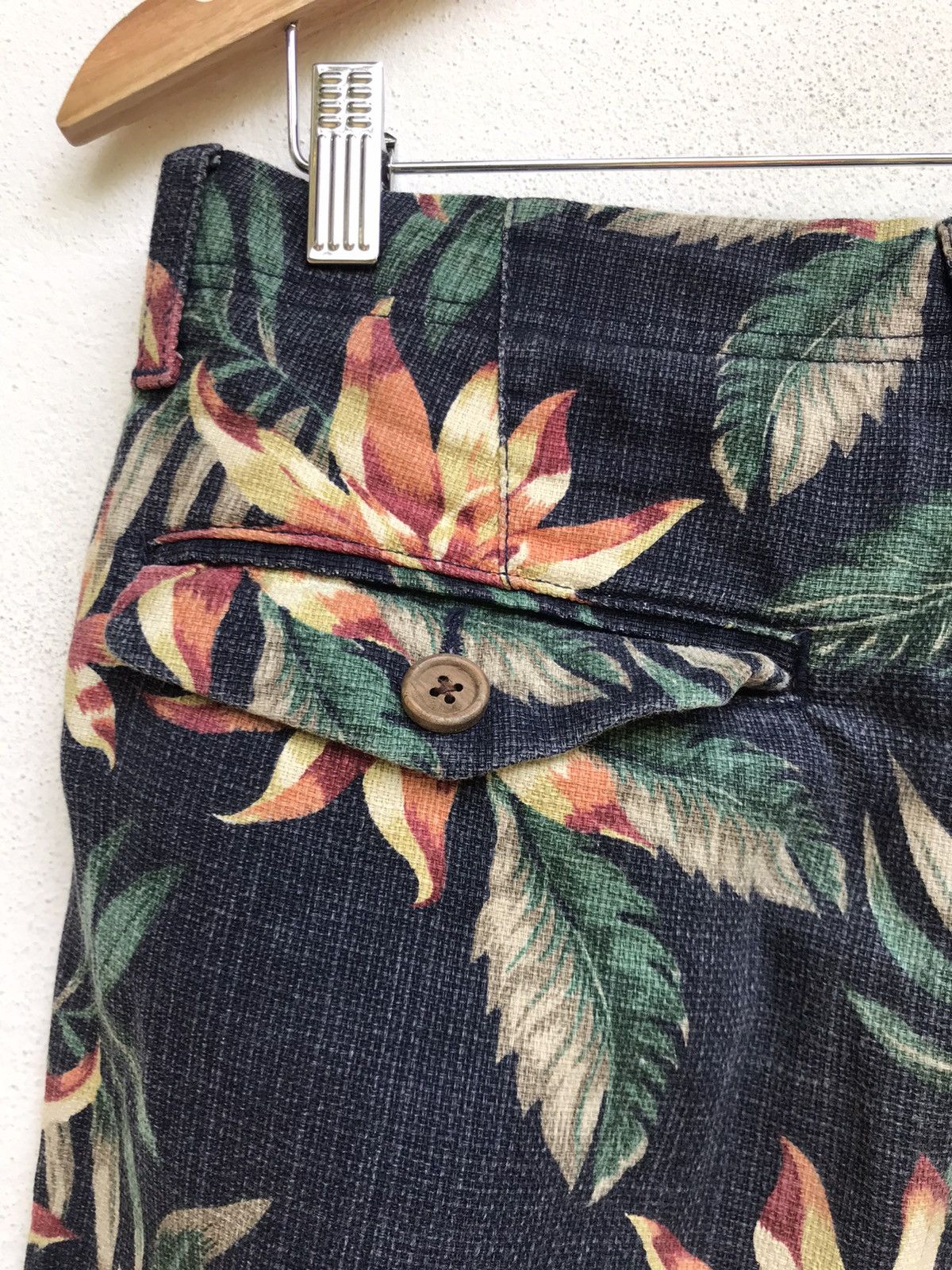 Indigo × Japanese Brand × NANO universe Rare🔥Nano Universe Indigo Sashiko Florals Flower Pants Size US 31 - 11 Thumbnail
