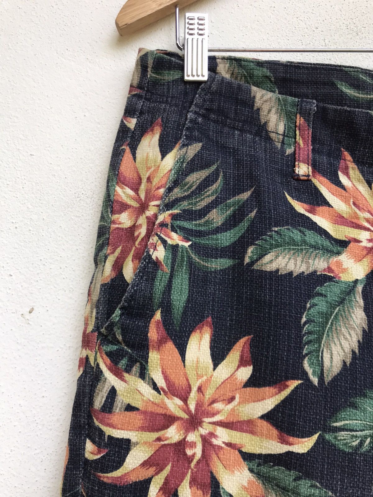 Indigo × Japanese Brand × NANO universe Rare🔥Nano Universe Indigo Sashiko Florals Flower Pants Size US 31 - 4 Thumbnail