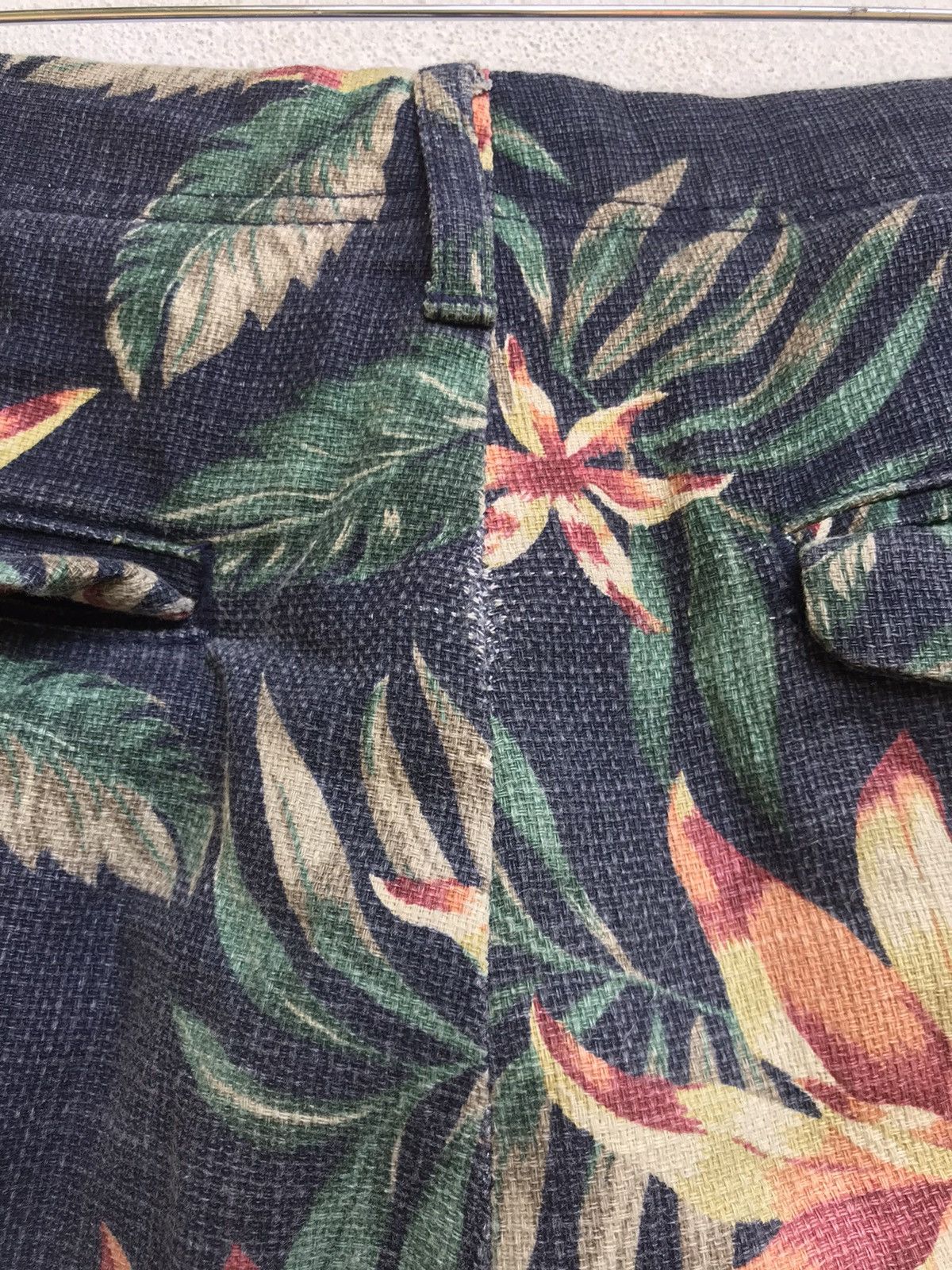 Indigo × Japanese Brand × NANO universe Rare🔥Nano Universe Indigo Sashiko Florals Flower Pants Size US 31 - 25 Thumbnail