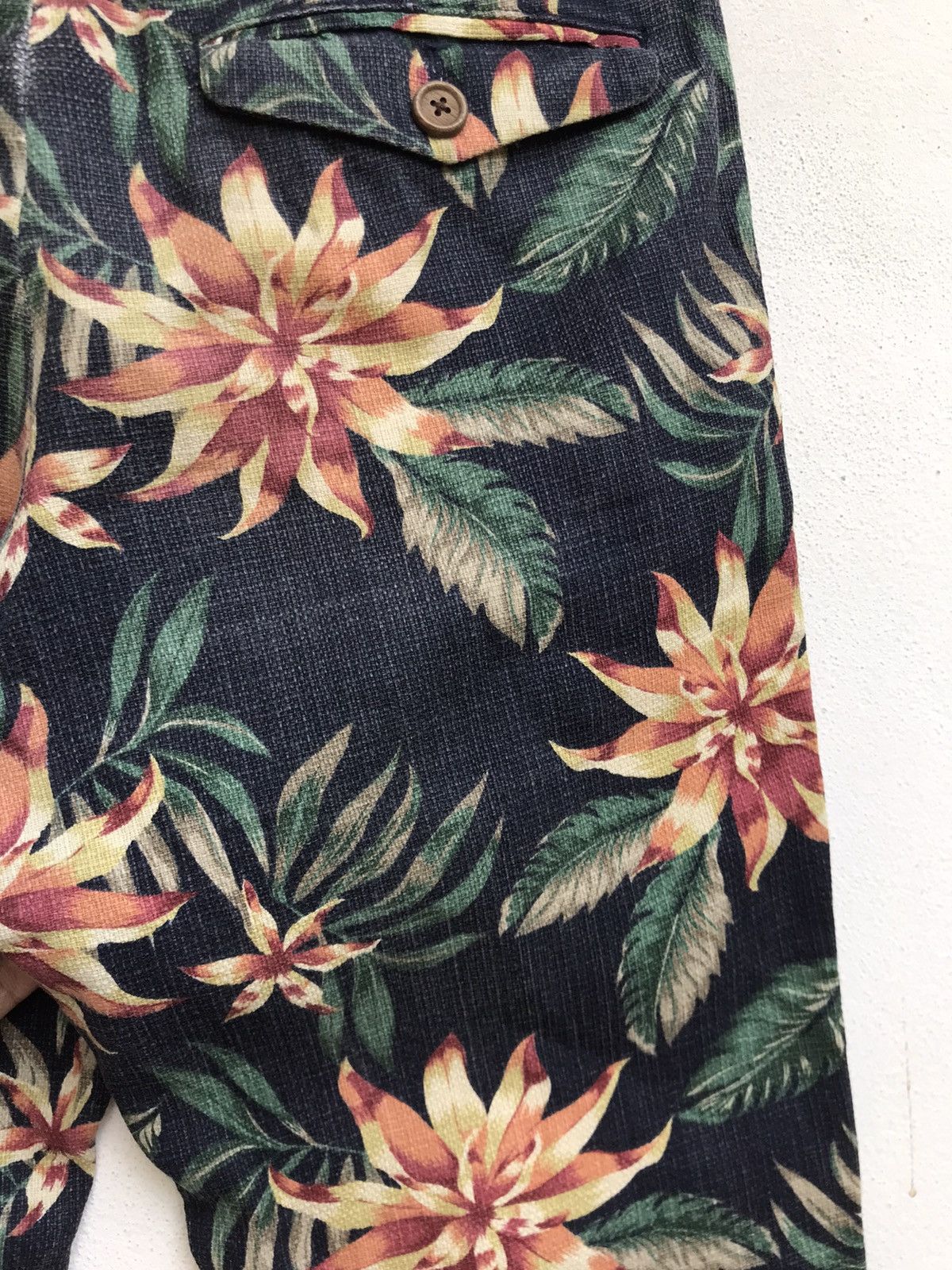 Indigo × Japanese Brand × NANO universe Rare🔥Nano Universe Indigo Sashiko Florals Flower Pants Size US 31 - 9 Thumbnail
