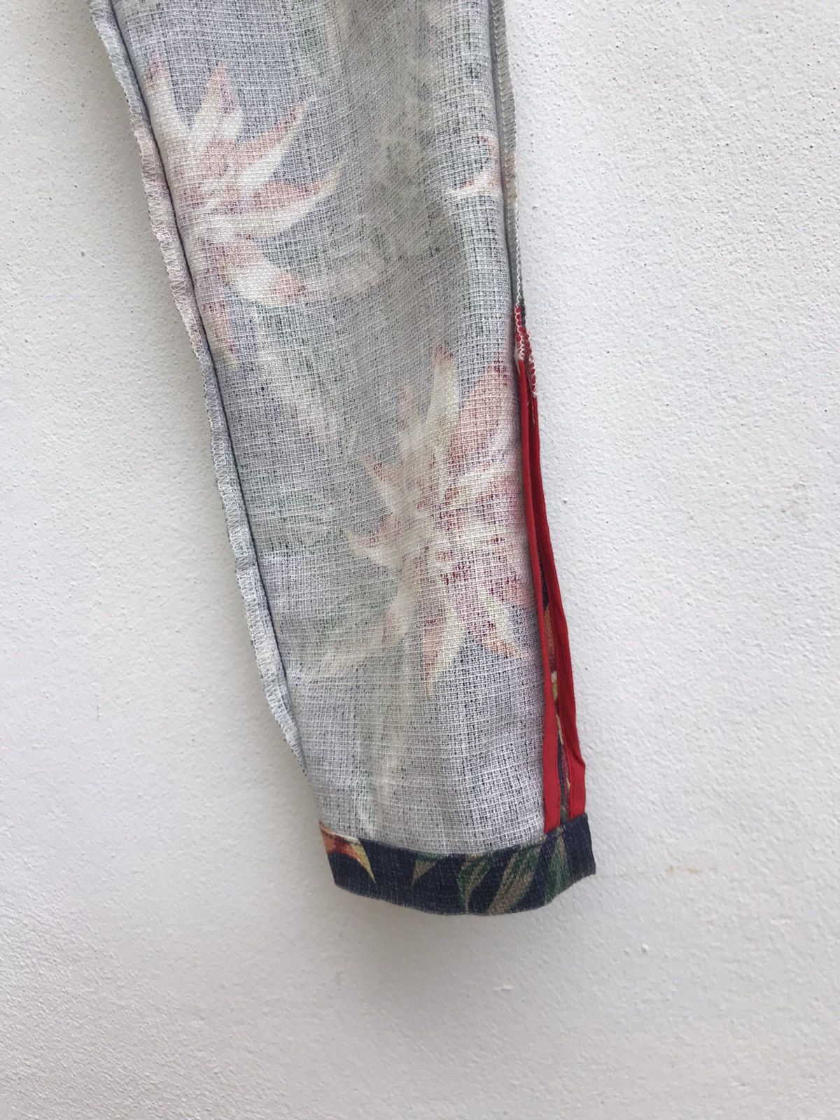 Indigo × Japanese Brand × NANO universe Rare🔥Nano Universe Indigo Sashiko Florals Flower Pants Size US 31 - 20 Thumbnail