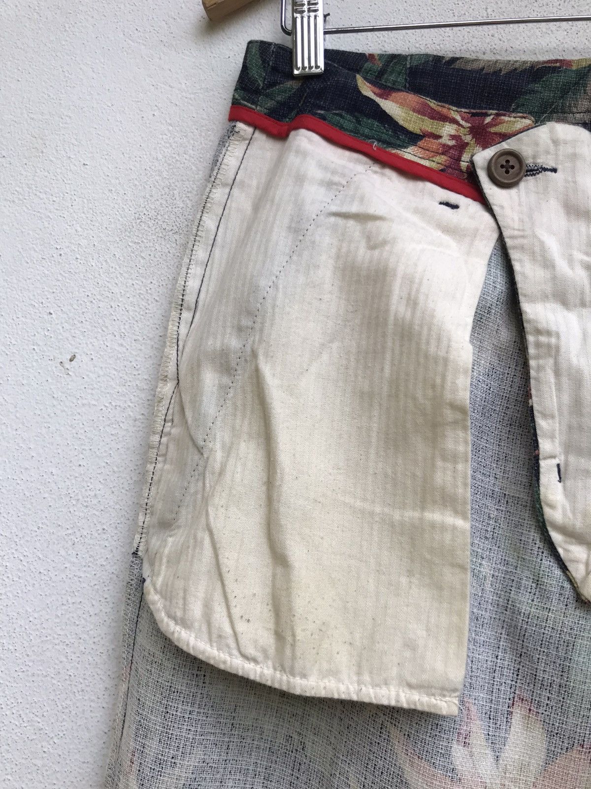 Indigo × Japanese Brand × NANO universe Rare🔥Nano Universe Indigo Sashiko Florals Flower Pants Size US 31 - 21 Thumbnail