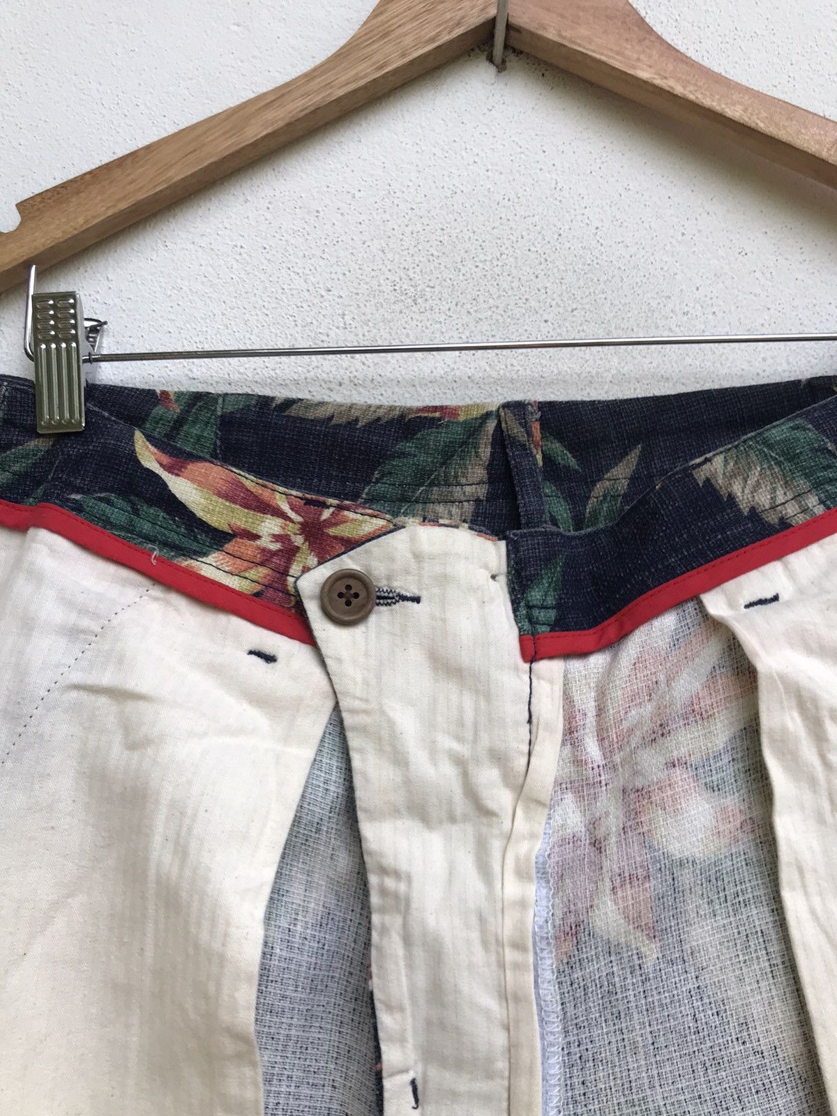 Indigo × Japanese Brand × NANO universe Rare🔥Nano Universe Indigo Sashiko Florals Flower Pants Size US 31 - 22 Thumbnail