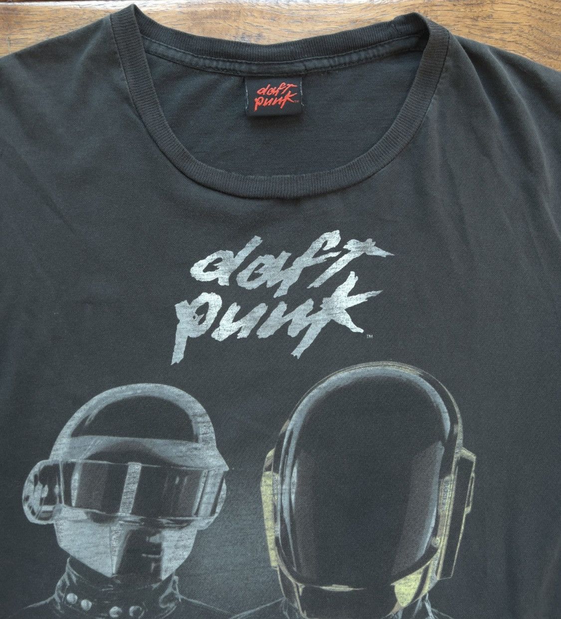 Image of Band Tees Original Daft Punk Authentic Licensed Vintage Punk Band Tee in Black, Men's (Size XL)