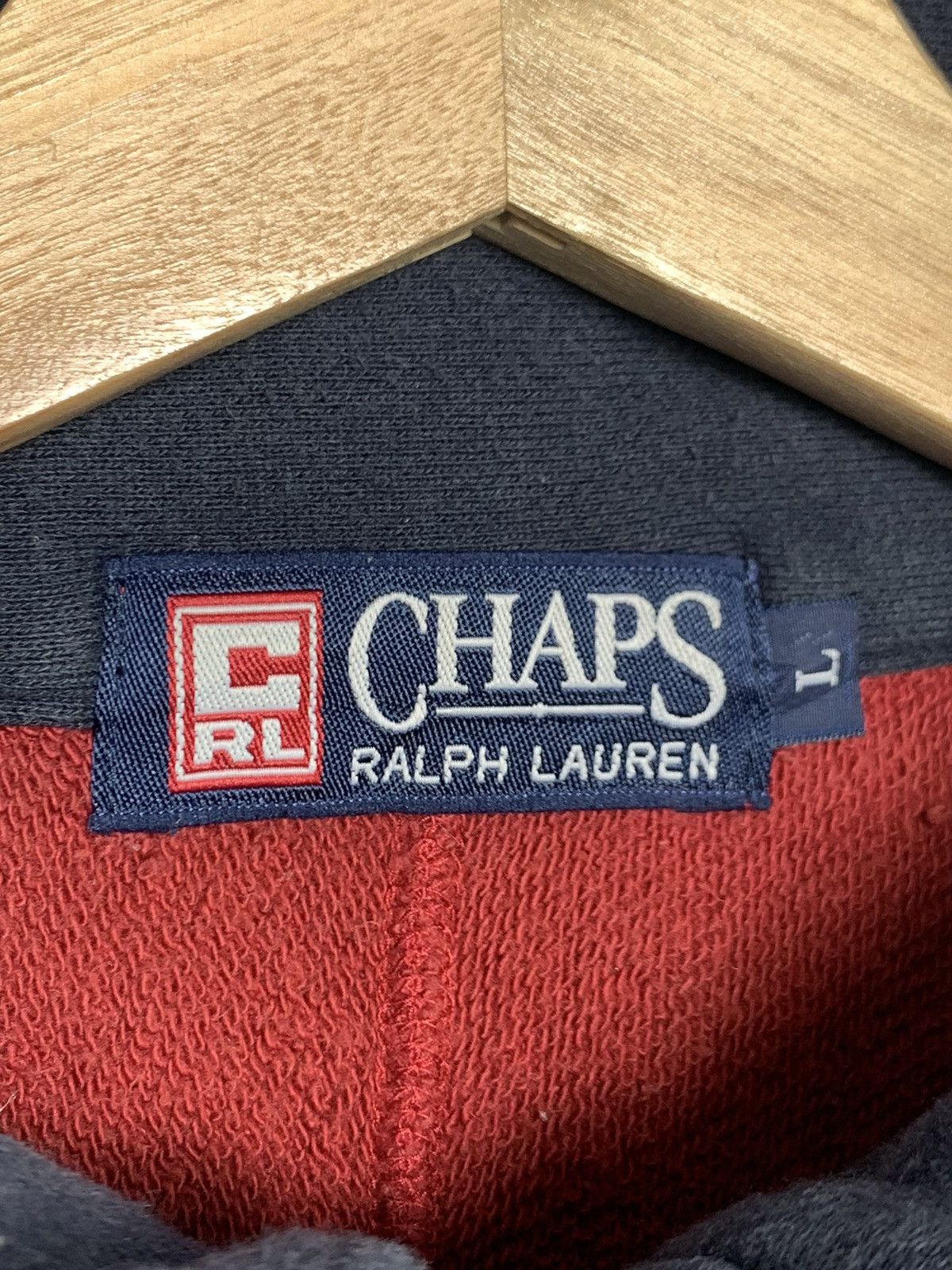 Chaps Ralph Lauren Vintage Chaps Ralph Lauren Half Zipper Sweatshirt Size US L / EU 52-54 / 3 - 3 Thumbnail