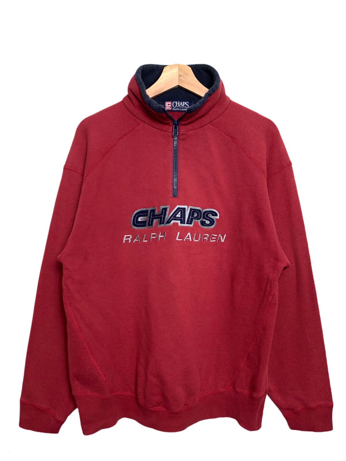 Chaps Ralph Lauren Vintage Chaps Ralph Lauren Half Zipper Sweatshirt Size US L / EU 52-54 / 3 - 1 Thumbnail