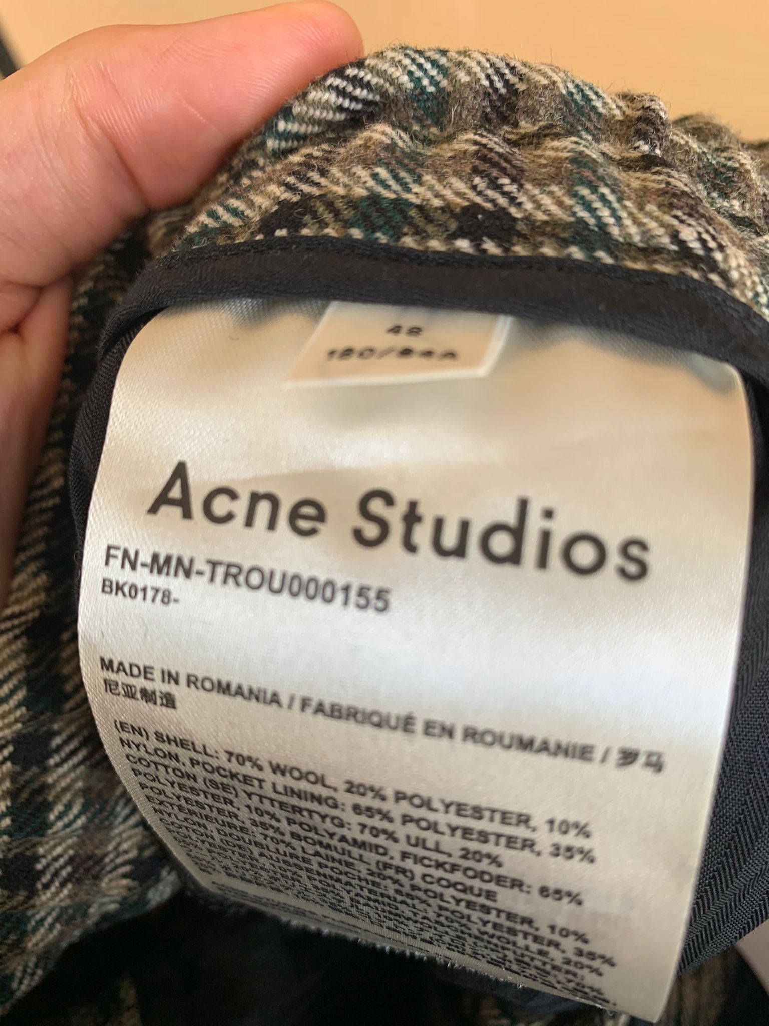 Acne Studios FN-MN-TROU000155 in Brown Green Multicolor Size US 32 / EU 48 - 14 Thumbnail