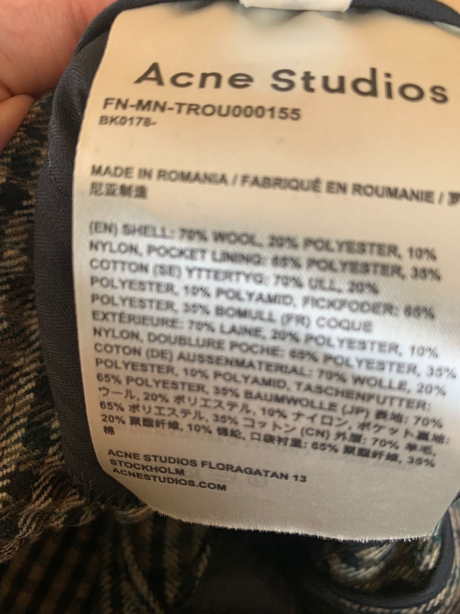 Acne Studios FN-MN-TROU000155 in Brown Green Multicolor Size US 32 / EU 48 - 16 Thumbnail