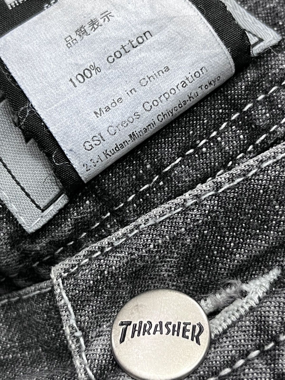 Thrasher 💥SKATE & DESTROY Vintage THRASHER Skateboard Baggy Jeans Size US 33 - 12 Thumbnail
