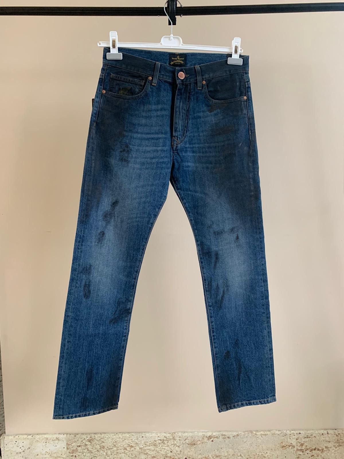 image of Vivienne Westwood Harris Jeans In Blue, Men's (Size 30)