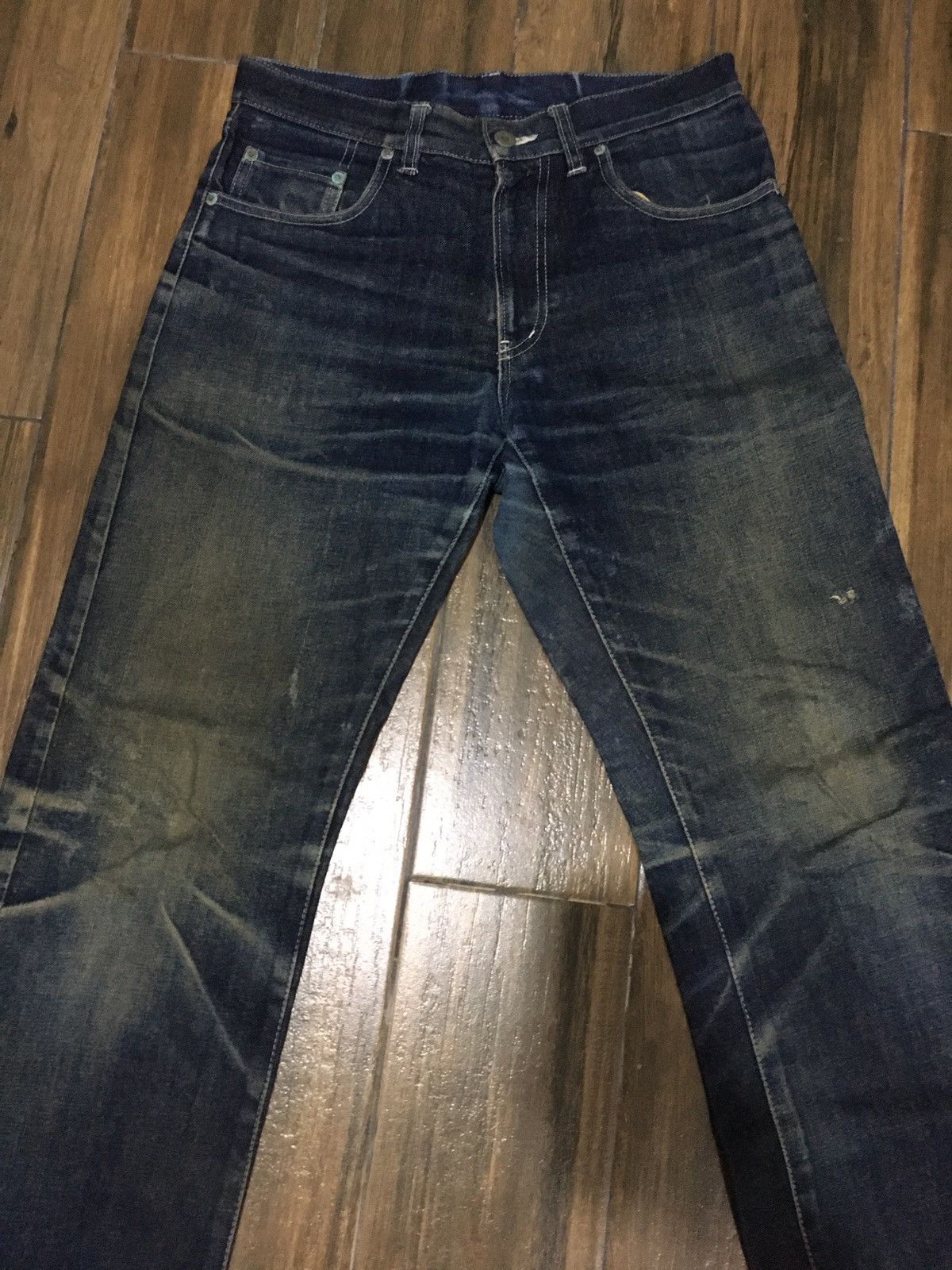 Japanese Brand 🔥STEALS🔥PPFM DISTRESSED JEANS STRAIGHT CUT Size US 30 / EU 46 - 2 Thumbnail