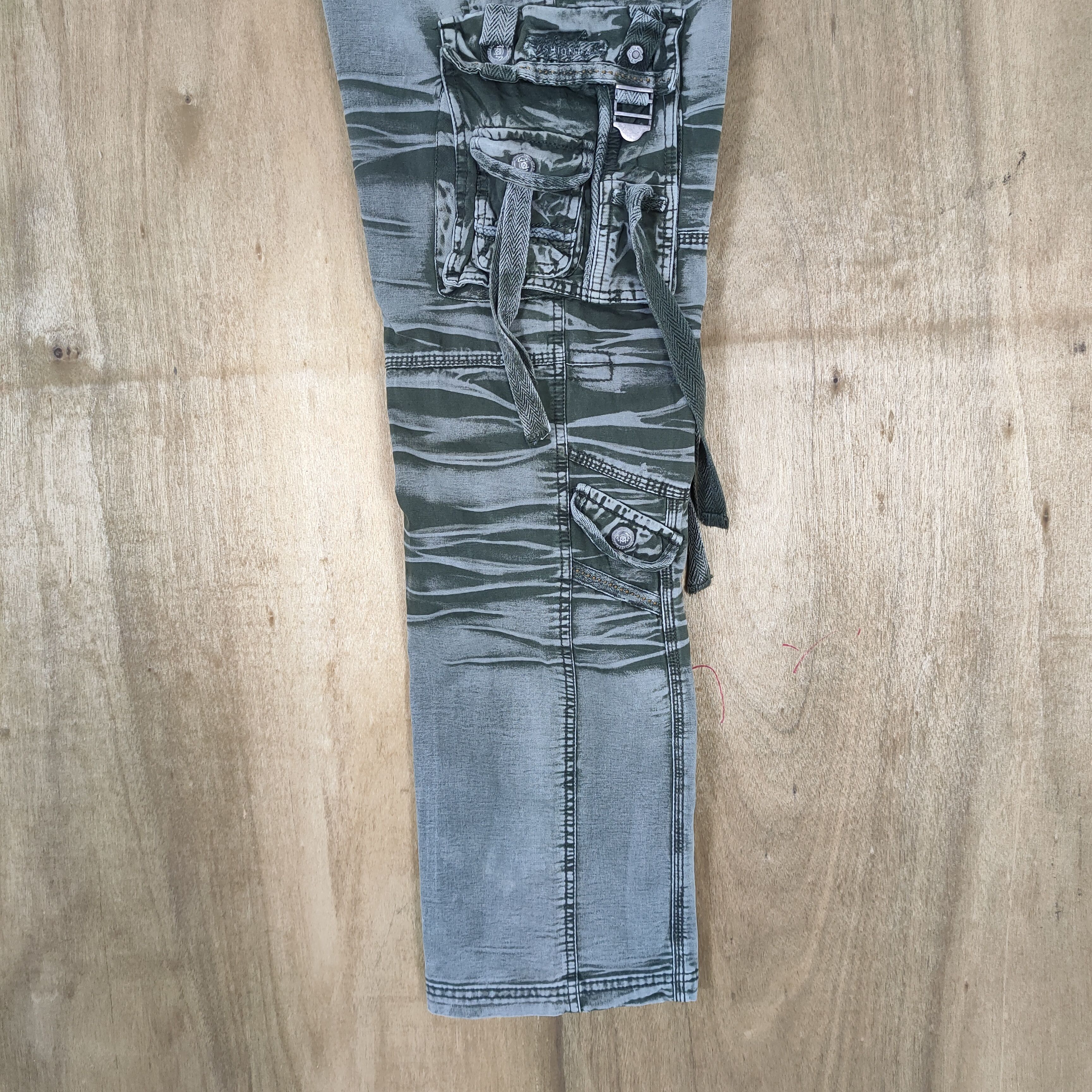 Japanese Brand VINTAGE JAPANESE BONDAGE FADED CARGO PANTS Size US 32 / EU 48 - 17 Thumbnail
