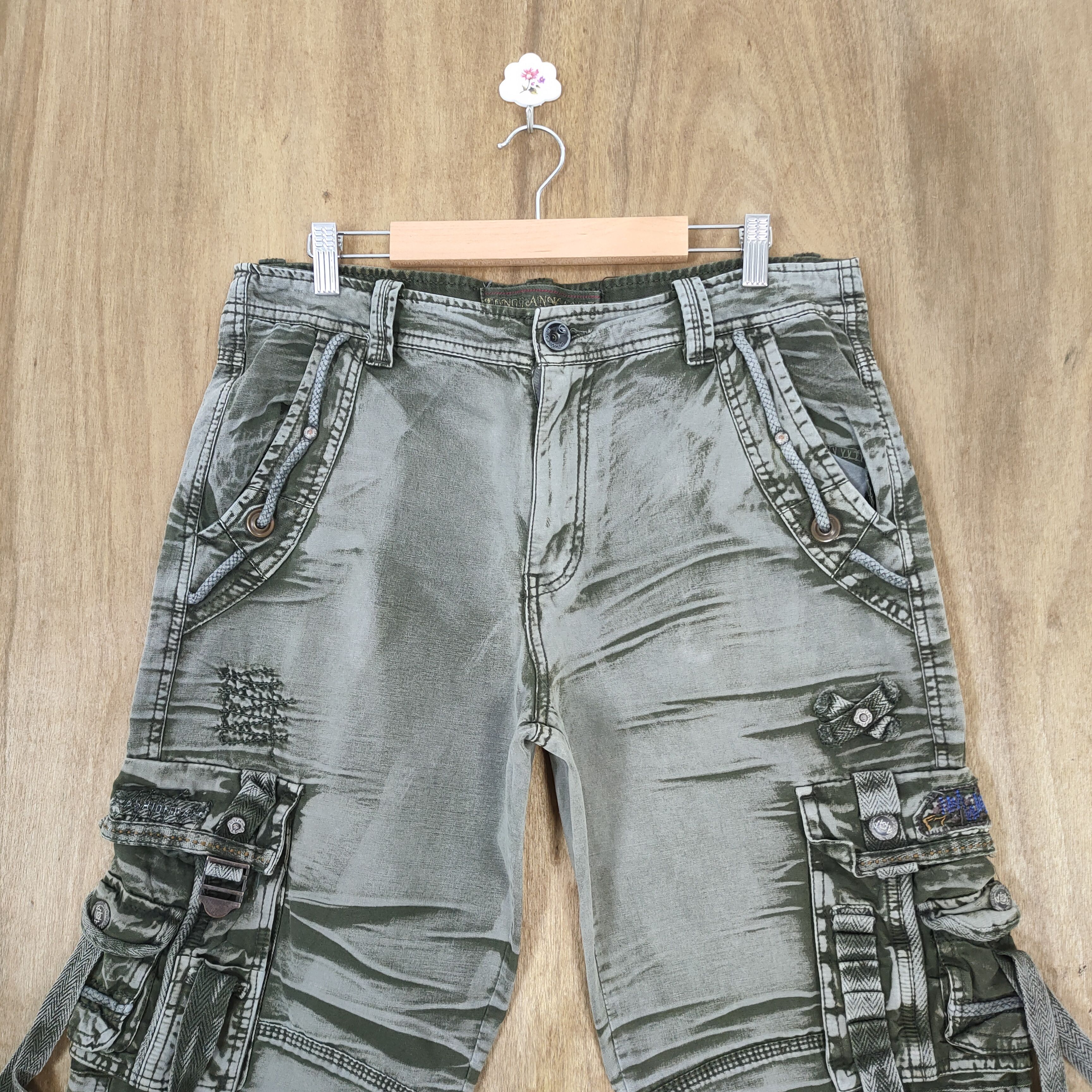 Japanese Brand VINTAGE JAPANESE BONDAGE FADED CARGO PANTS Size US 32 / EU 48 - 4 Thumbnail