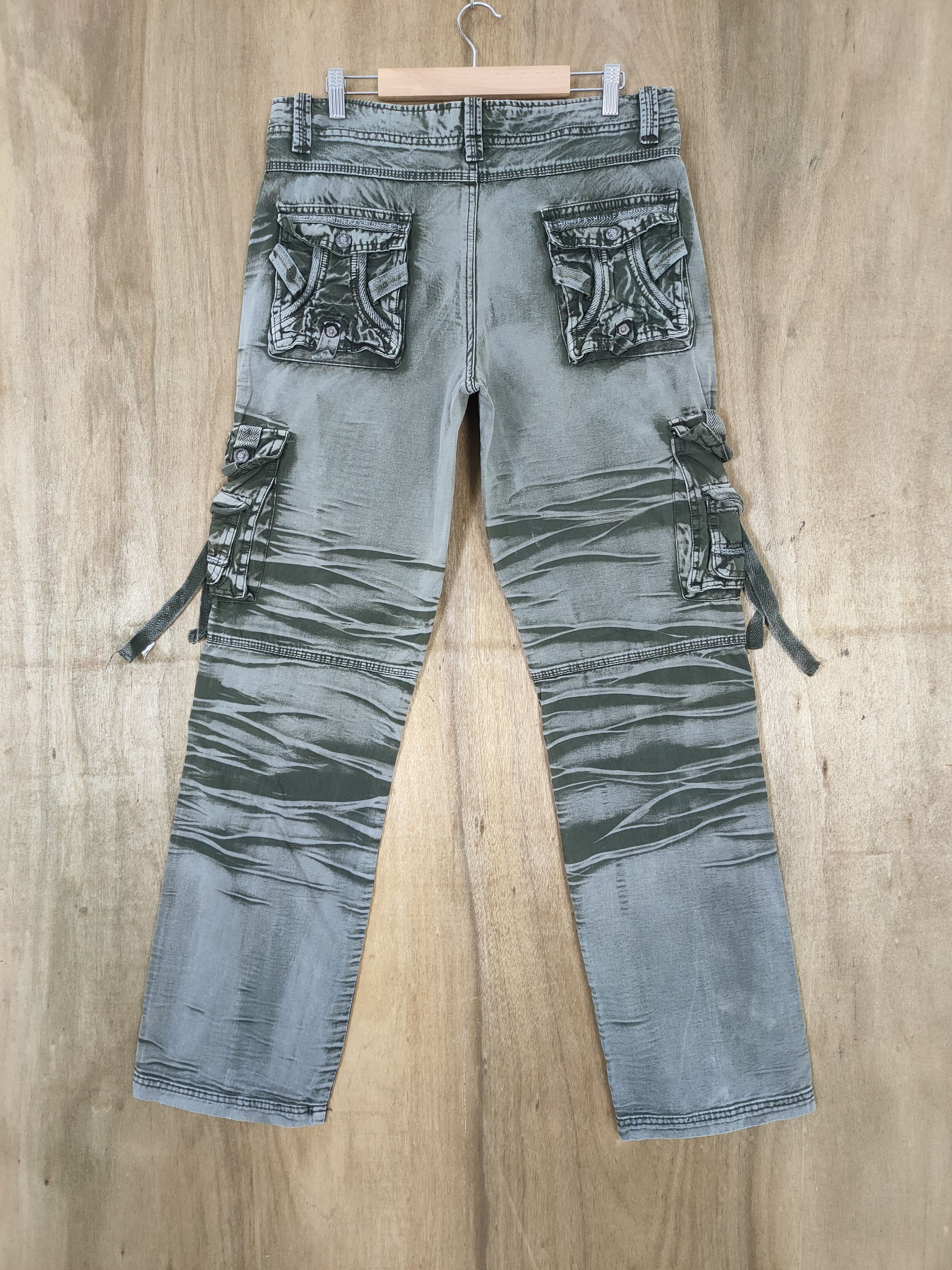 Japanese Brand VINTAGE JAPANESE BONDAGE FADED CARGO PANTS Size US 32 / EU 48 - 3 Thumbnail