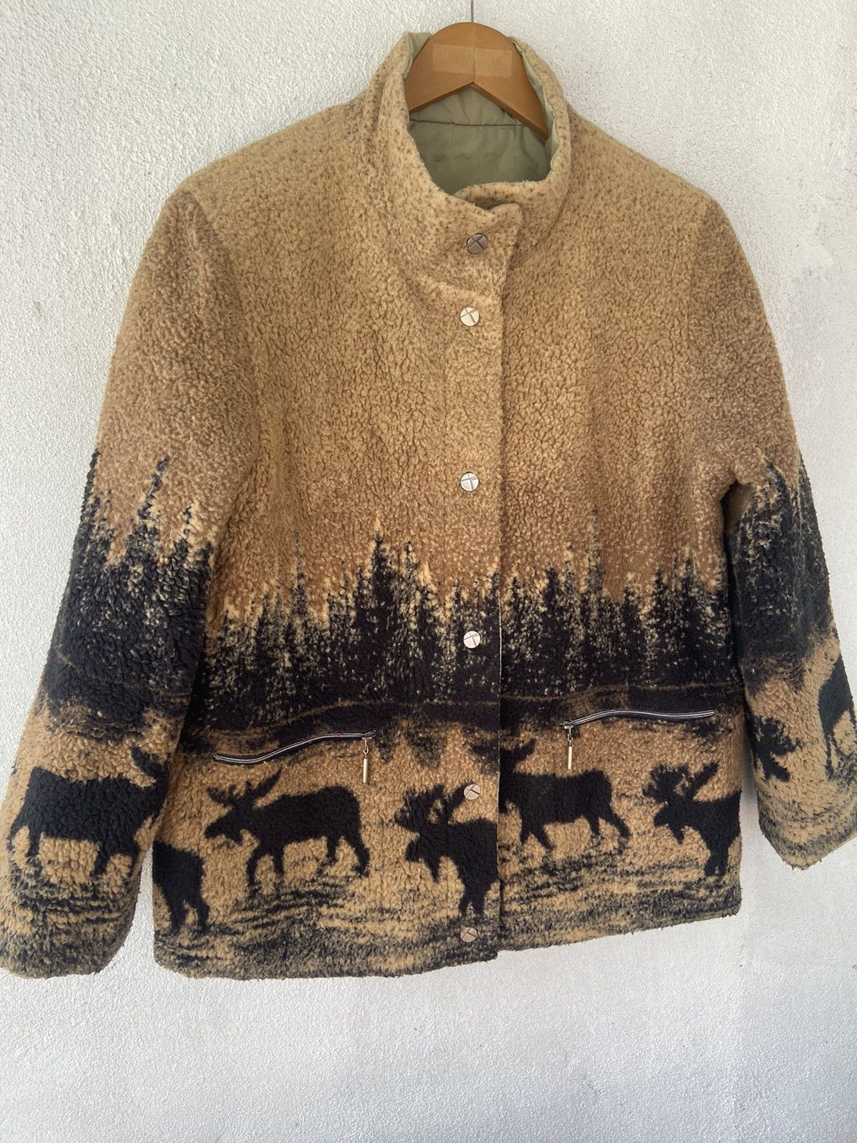Designer Ellen Creation Button Up Reversible Fleece Jacket Size US S / EU 44-46 / 1 - 3 Thumbnail