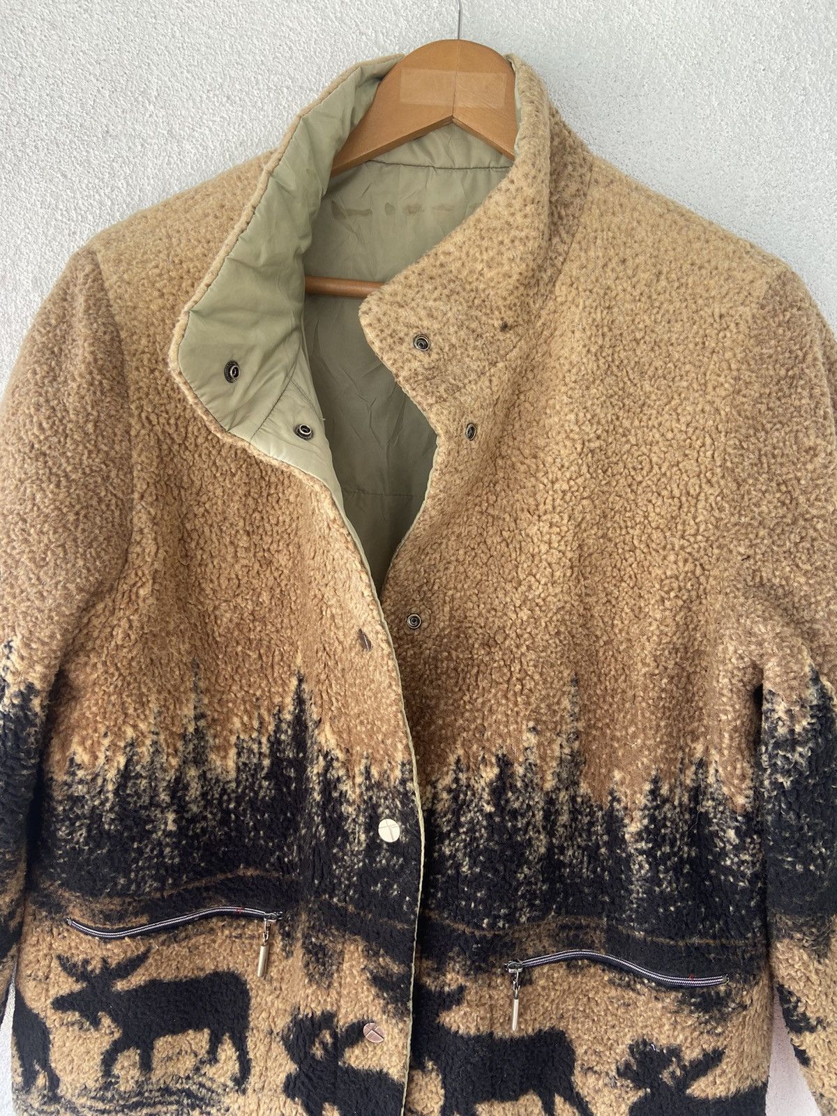 Designer Ellen Creation Button Up Reversible Fleece Jacket Size US S / EU 44-46 / 1 - 4 Thumbnail