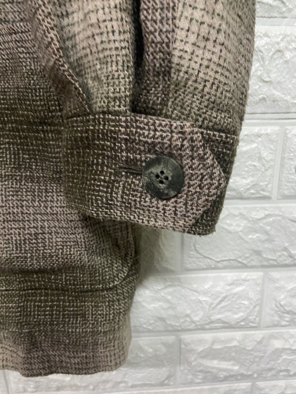 Japanese Brand × Vintage Vintage Trans Work Checkered Button Up Wool Jacket Size US L / EU 52-54 / 3 - 5 Thumbnail