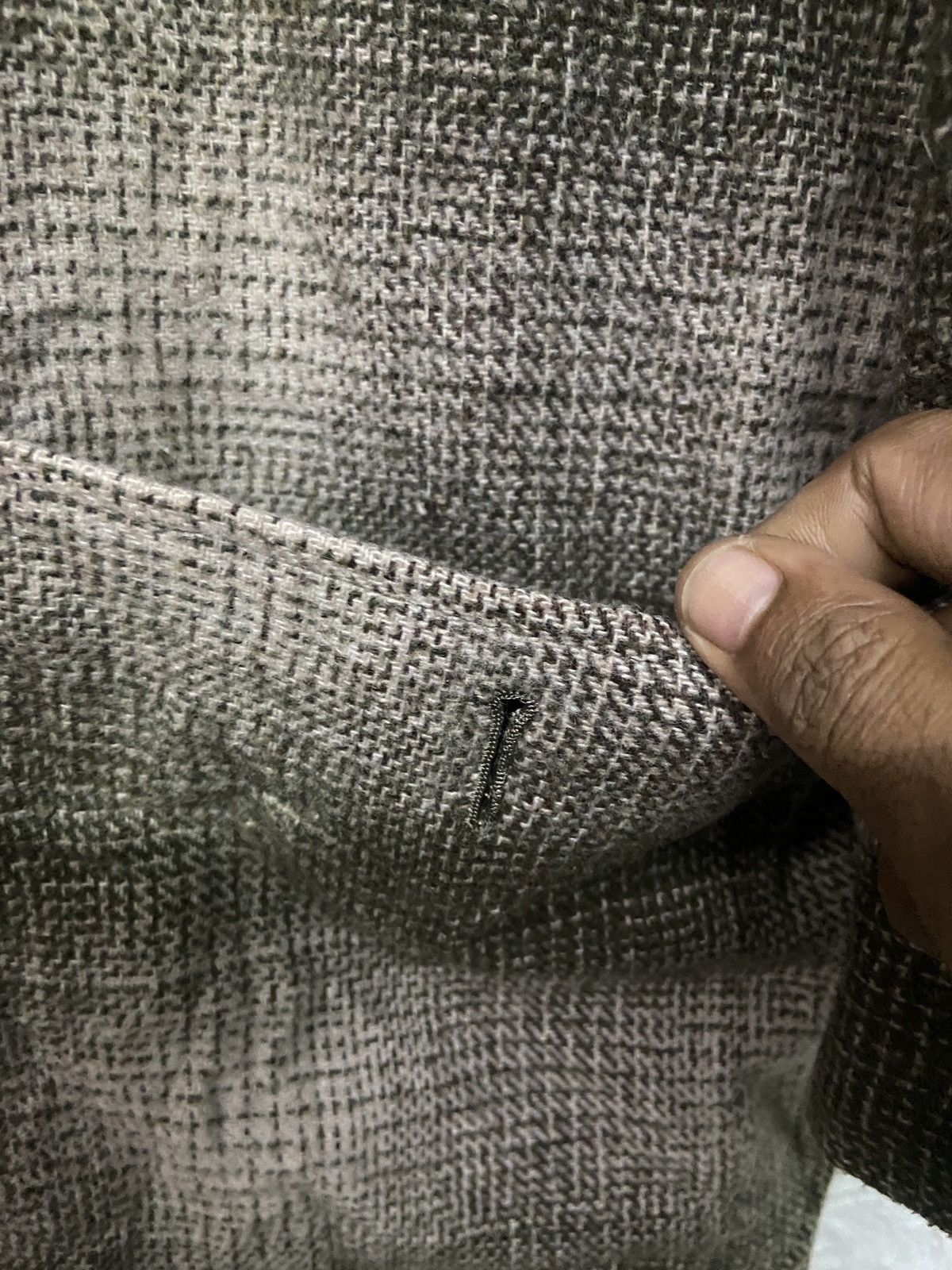 Japanese Brand × Vintage Vintage Trans Work Checkered Button Up Wool Jacket Size US L / EU 52-54 / 3 - 6 Thumbnail