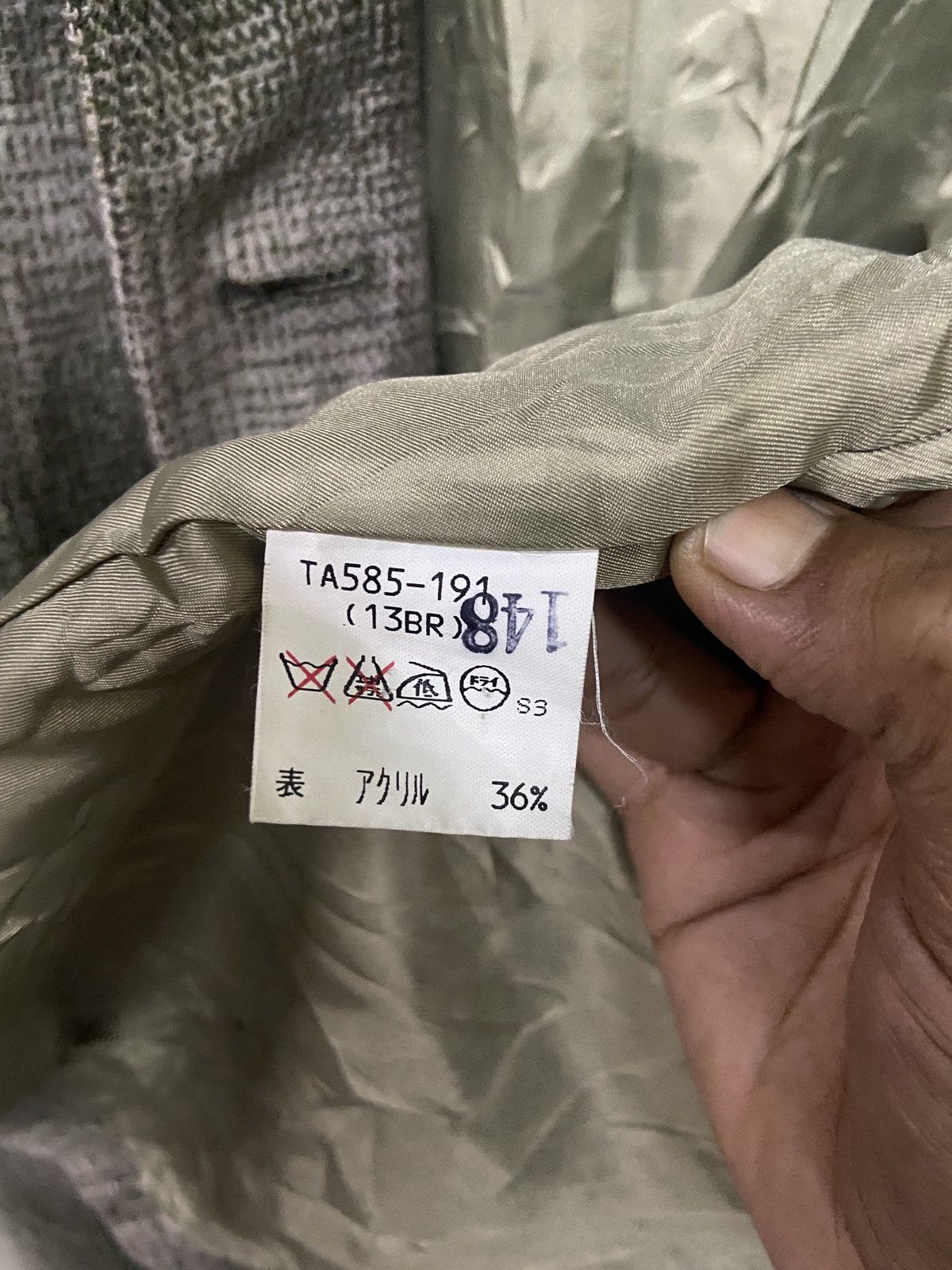 Japanese Brand × Vintage Vintage Trans Work Checkered Button Up Wool Jacket Size US L / EU 52-54 / 3 - 8 Thumbnail