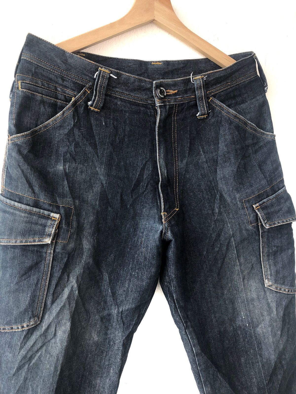 Japanese Brand Evenriver Cargos Hysteric Style Denim Jeans Size US 33 - 3 Thumbnail