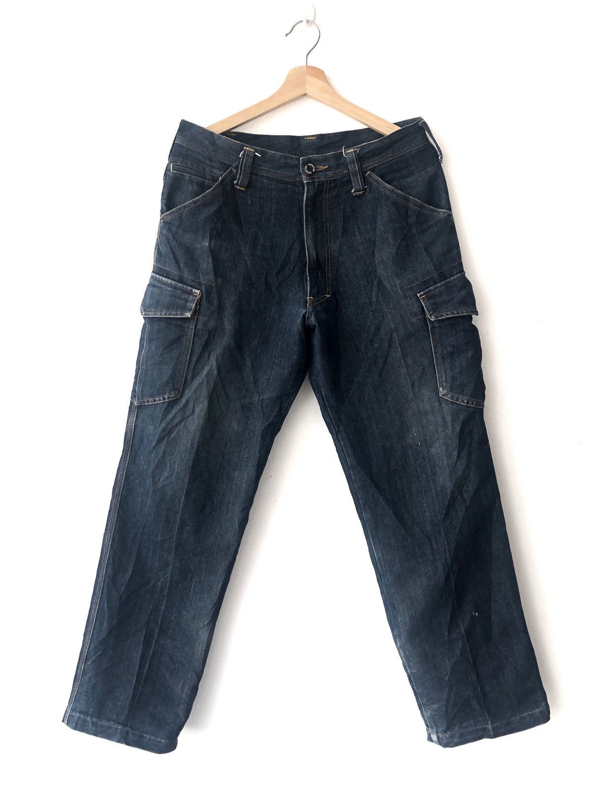 Japanese Brand Evenriver Cargos Hysteric Style Denim Jeans Size US 33 - 1 Thumbnail