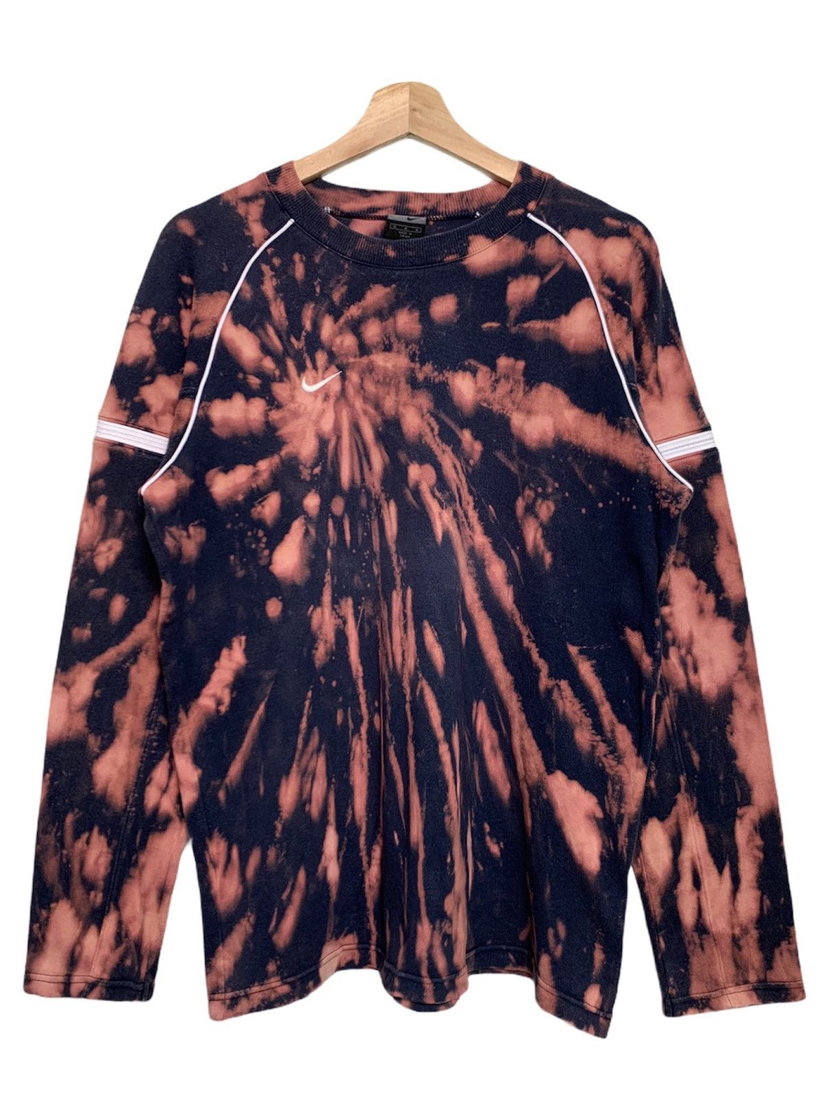 Vintage Y2K Nike Swoosh Custom Bleach Crewneck Travis Scott
