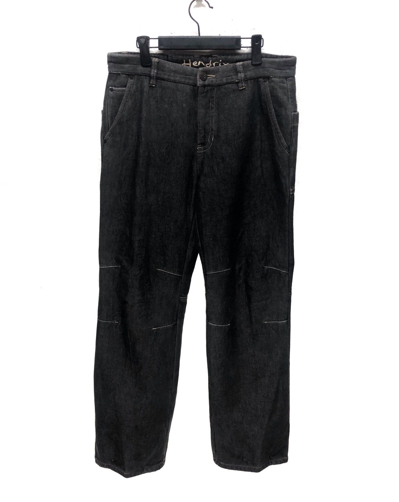 image of Rock Band Hendrix Woodstock Music And Art Fair Pants in Black Denim, Men's (Size 35)